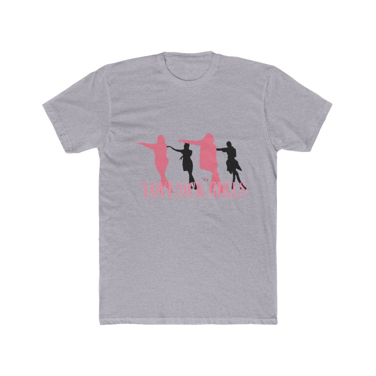 Silhouette design inspired by the group Blackpink during the lovesick girls era T Shirt - alternate angle 5, merchandise