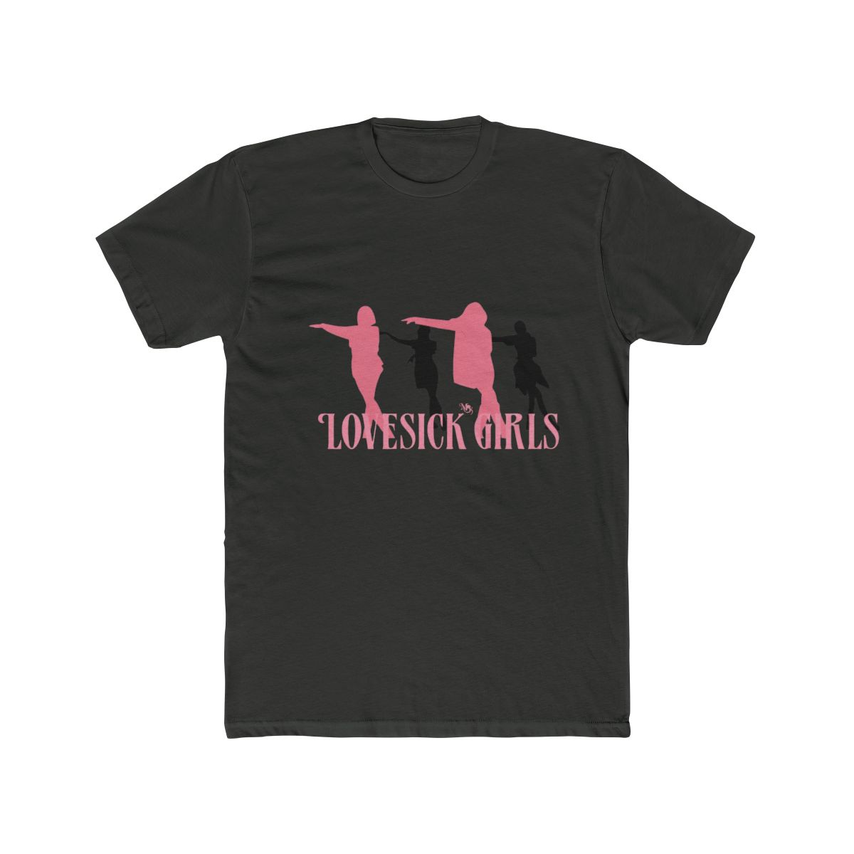 Silhouette design inspired by the group Blackpink during the lovesick girls era T Shirt - alternate angle 3, merchandise